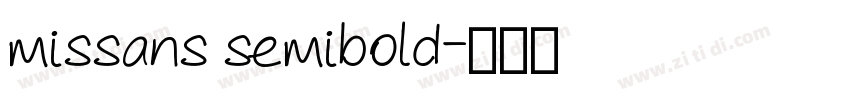 missans semibold字体转换